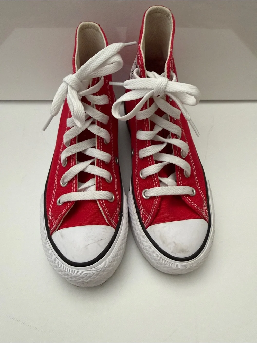 Converse Red High Top Canvas Sneakers